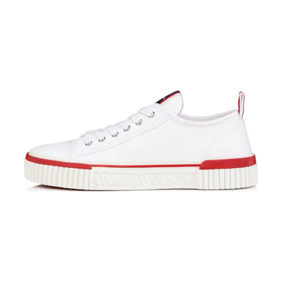 Christian Louboutin Pedro Junior Flat 'White Red'