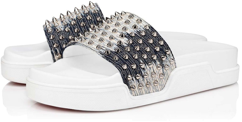 克里斯提·魯布托 泳池趣味拖鞋「牛仔銀色」1221057U172 Order 克里斯提·魯布托 泳池趣味拖鞋「牛仔銀色」1221057U172