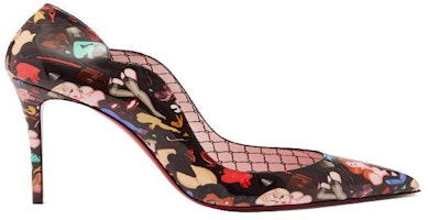 Christian Louboutin Printed Leather Pumps 'Black Heels' 1220047Bla Christian Louboutin Printed Leather Pumps 'Black Heels' 1220047Bla