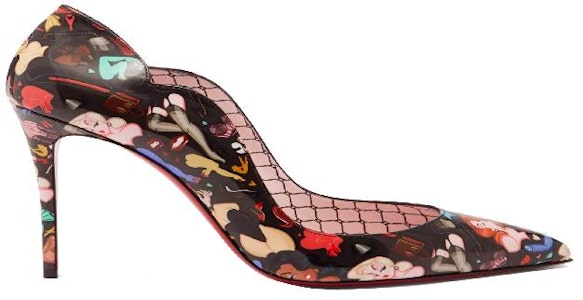 克里斯提安·鲁布托印花皮革高跟鞋 '黑色高跟鞋' 1220047Bla Buy 克里斯提安·鲁布托印花皮革高跟鞋 '黑色高跟鞋' 1220047Bla