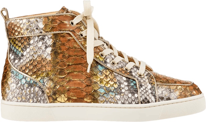 Christian Louboutin Rantus Orlato Flat High Python Light Gold