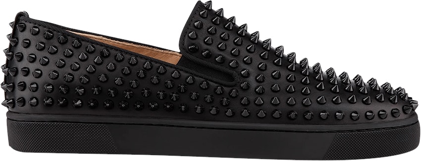 christian-louboutin-roller-boat-flat-spikes-black
