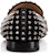 Christian Louboutin Rollerboy Spikes Flat Veau Velours 'Hitam Gelap Gun' 1120153-B002