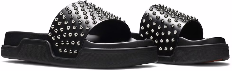 克里斯提安·羅布依亭 黑色拖鞋 1201293BK58 Cheap 克里斯提安·羅布依亭 黑色拖鞋 1201293BK58