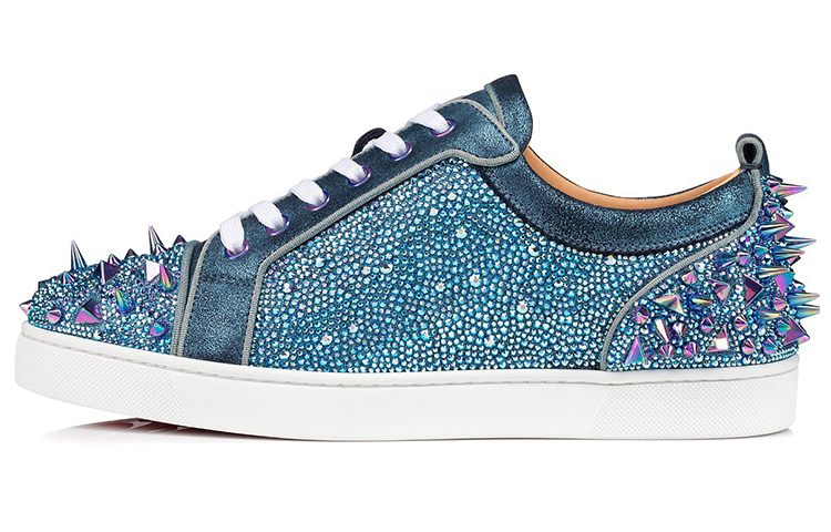 Buy Christian Louboutin Sonny Low 'No Limit Aurora Borealis Blue Studs' 1211049U711