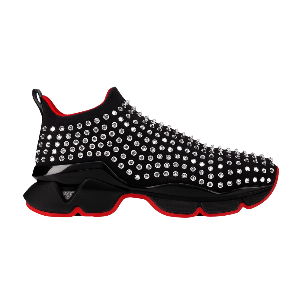 Buy Christian Louboutin Spike Sock 'Plata Negro' 1191155CM47