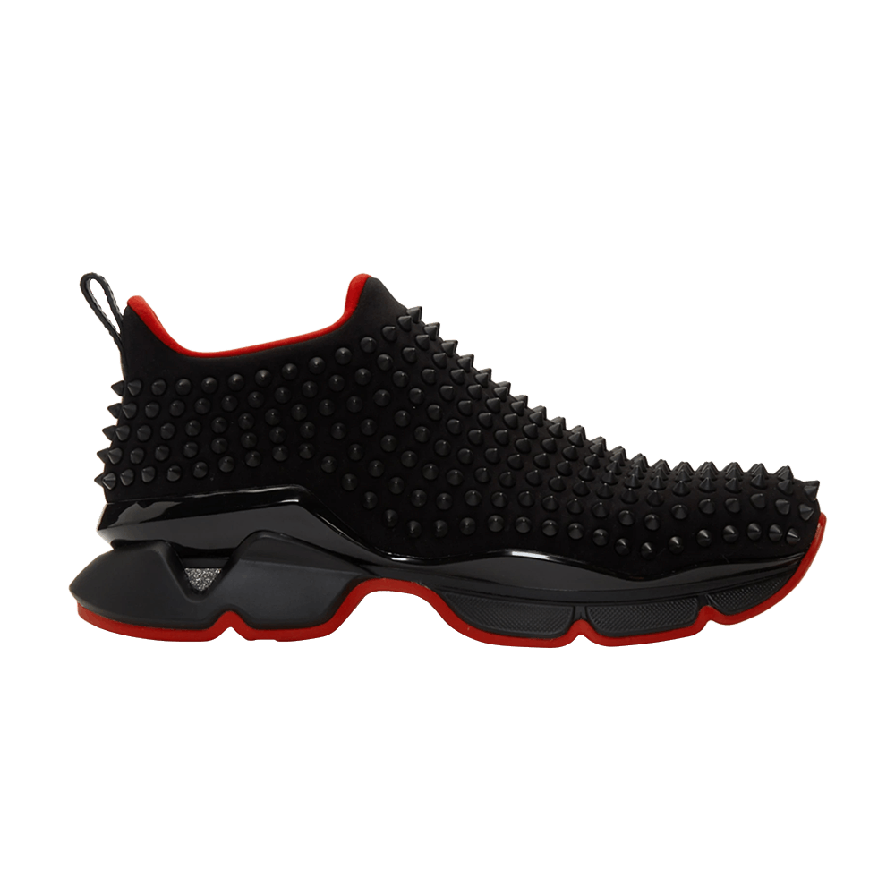 Buy Christian Louboutin Spike Sock Flat 'Hitam' 191813M237010