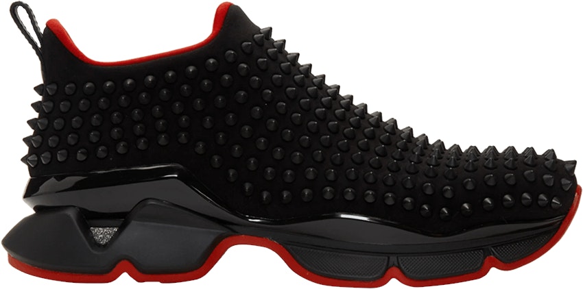 christian-louboutin-spike-sock-flat-black