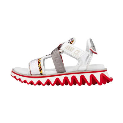 Christian Louboutin Summer Loubishark Flat 'White Red'