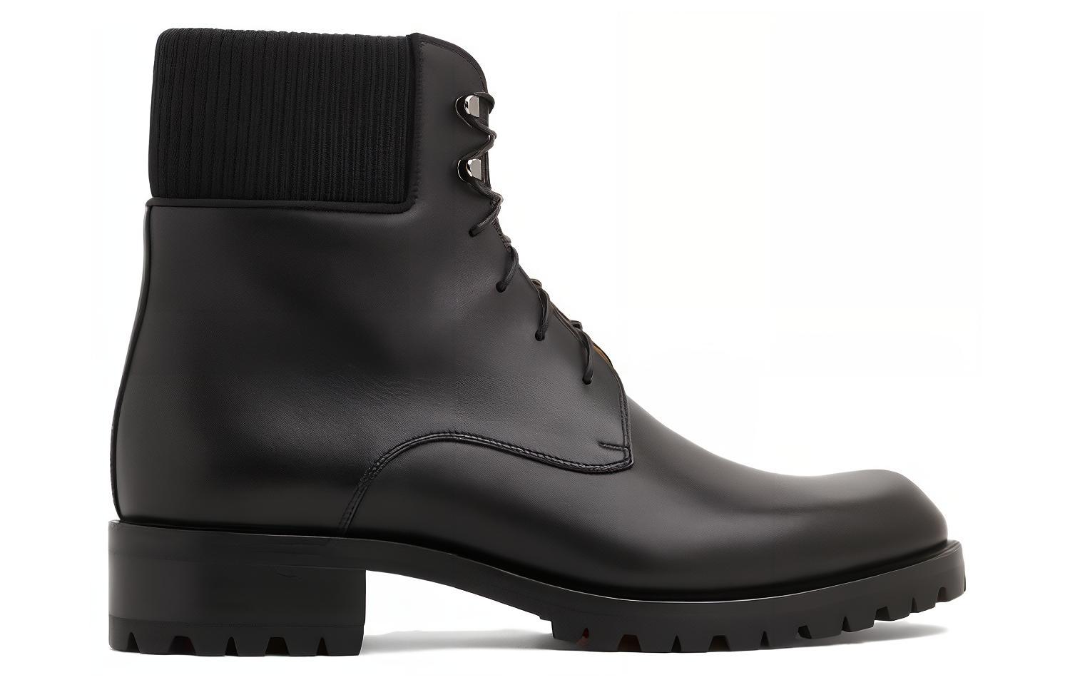 Order Christian Louboutin Trapman 黑色小牛皮靴子 1180244BK01