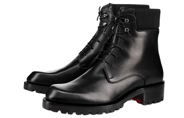Lookbook Christian Louboutin Trapman 黑色小牛皮靴子 1180244BK01