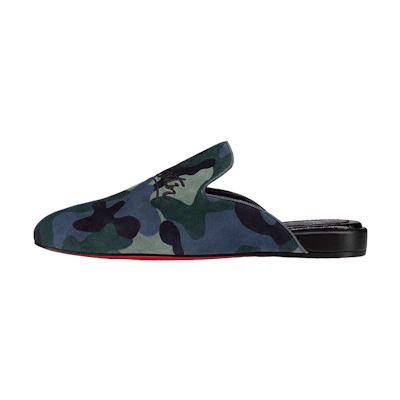 Christian Louboutin Velvet Flat 'Military Green'