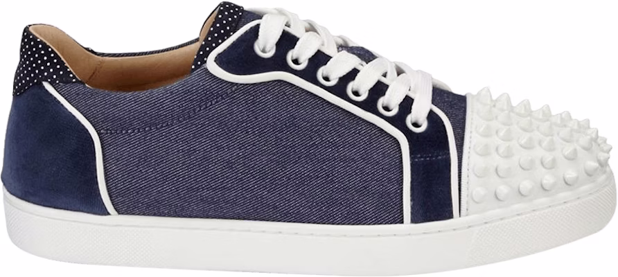 Christian Louboutin Vieira Paku Runcing Flat Rendah 'Denim' 1180939 Buy Christian Louboutin Vieira Paku Runcing Flat Rendah 'Denim' 1180939