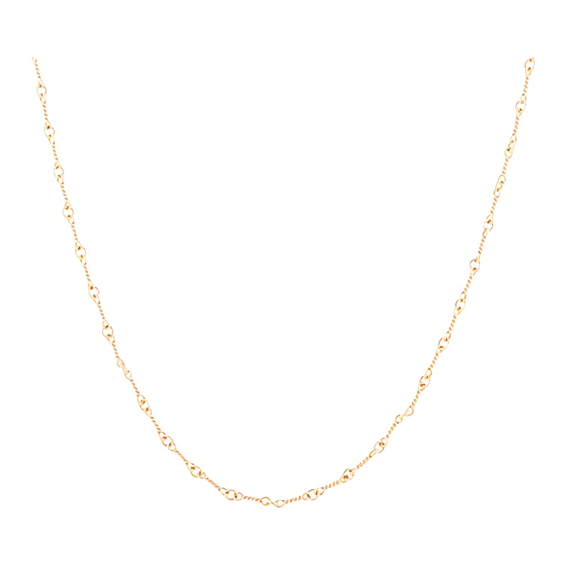 Chrome Hearts 22K Twist Chain Bamboo Necklace - Unisex Couple Necklace. 1383 1000006062RCN GOLD