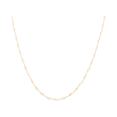 Chrome Hearts 22K Twist Chain Bamboo Necklace - Unisex Couple Necklace. 1383 1000006062RCN GOLD