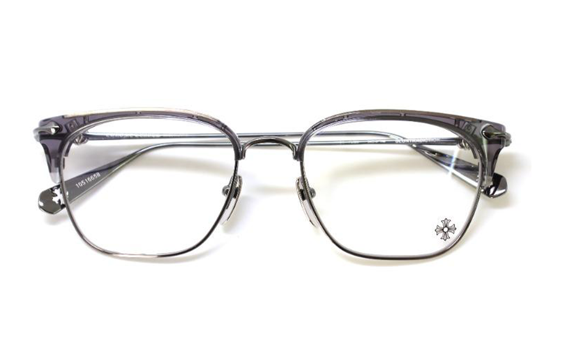Chrome Hearts 925 Silver Square Optical Frames Unisex Couple Style - Silver Gray SLUNTRADICTION-F/G 圖 3