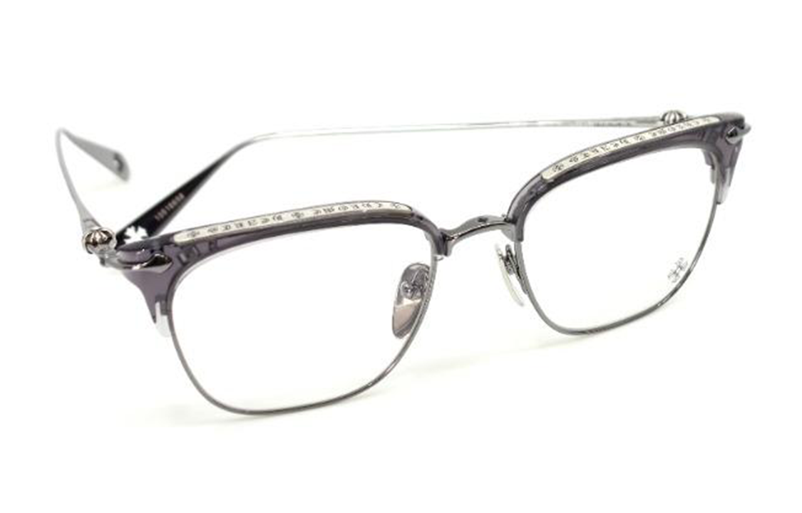 Chrome Hearts 925 Silver Square Optical Frames Unisex Couple Style - Silver Gray SLUNTRADICTION-F/G 圖 4