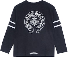 Chrome Hearts Camiseta Negra de Rayas con Mangas Largas y Cuello Redondo Colorblock CH-07665 Lookbook Chrome Hearts Camiseta Negra de Rayas con Mangas Largas y Cuello Redondo Colorblock CH-07665