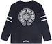 Lookbook Chrome Hearts Camiseta Negra de Rayas con Mangas Largas y Cuello Redondo Colorblock CH-07665