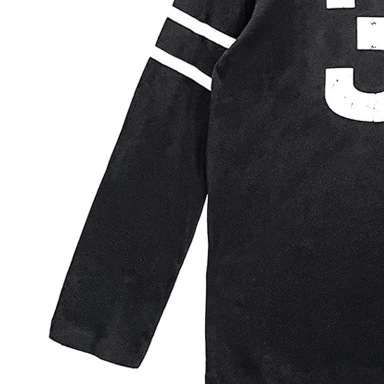 Purchase Chrome Hearts Camiseta Negra de Rayas con Mangas Largas y Cuello Redondo Colorblock CH-07665