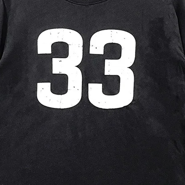 Details for Chrome Hearts Camiseta Negra de Rayas con Mangas Largas y Cuello Redondo Colorblock CH-07665