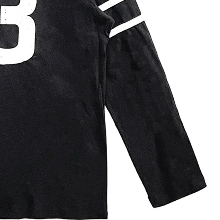 Sizing Chrome Hearts Camiseta Negra de Rayas con Mangas Largas y Cuello Redondo Colorblock CH-07665