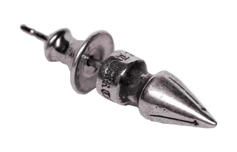 Chrome Hearts Alphabet Logo 925 Silver Unisex Stud Earrings - Silver. klx-ed-800