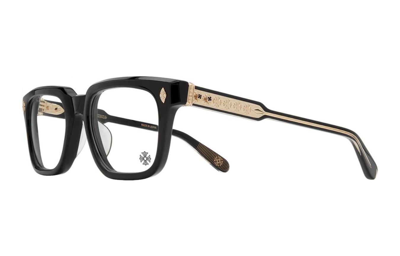 Chrome Hearts Ambidextrous Eyewear Square Optical Frames Unisex Fashion Glasses AMBIDIXTROUS-Black-18KGP