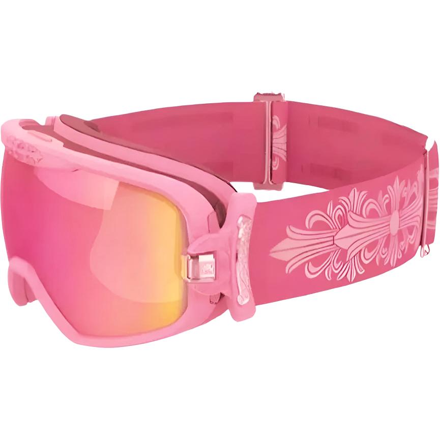 Chrome Hearts Anti-Fog Pink Unisex Stylish Ski Goggles SILVER MORNING PINK