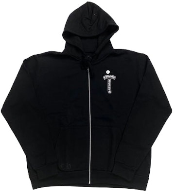 Chrome Hearts Hoodie Zipper Fleece Unisex Warna Hitam dengan Back Print CH-074-19 Lookbook Chrome Hearts Hoodie Zipper Fleece Unisex Warna Hitam dengan Back Print CH-074-19