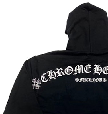Chrome Hearts Hoodie Zipper Fleece Unisex Warna Hitam dengan Back Print CH-074-19 Shop Chrome Hearts Hoodie Zipper Fleece Unisex Warna Hitam dengan Back Print CH-074-19