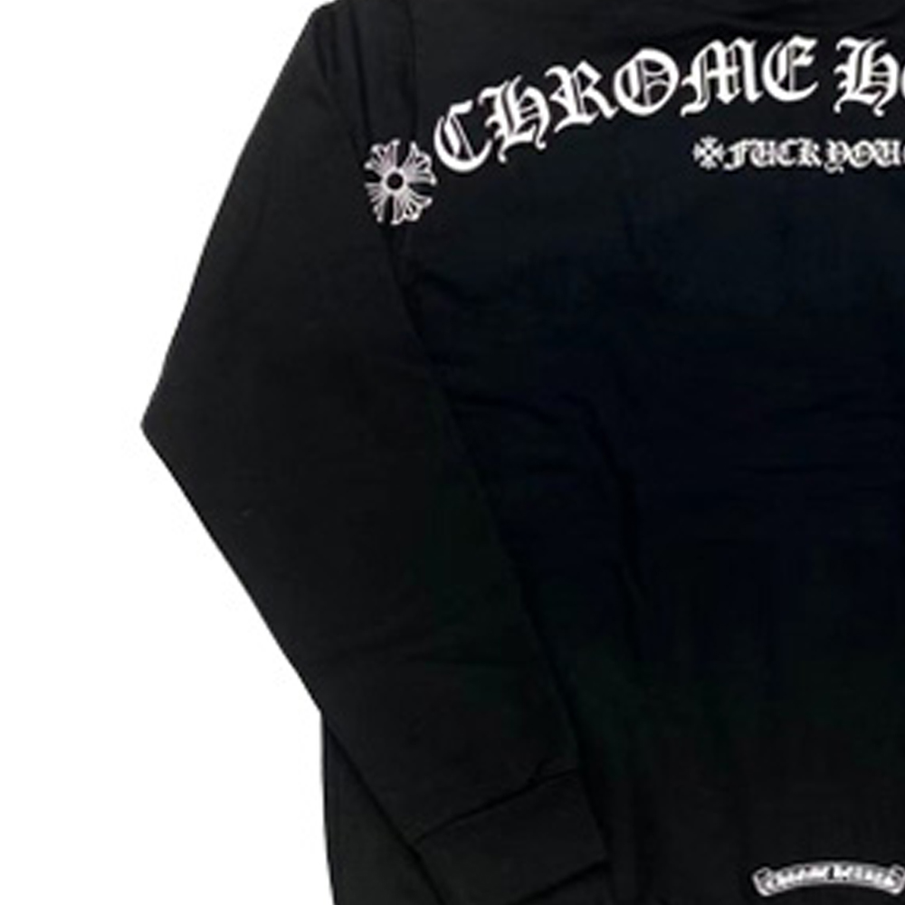 Purchase Chrome Hearts Hoodie Zipper Fleece Unisex Warna Hitam dengan Back Print CH-074-19