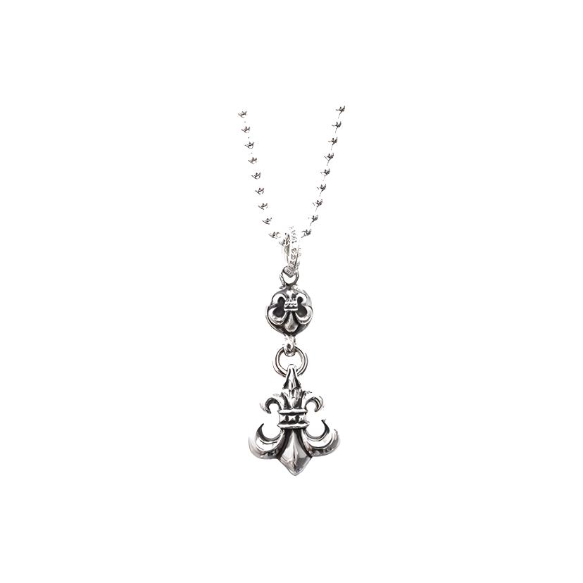 Chrome Hearts Basic Crossball 925 Silver Necklace Unisex Silver CH-XL-852