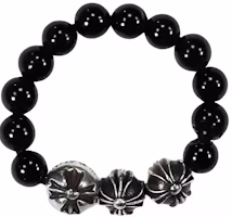 Chrome Hearts Beaded Silver Ring Unisex Couple Style Black. 2771 Chrome Hearts Beaded Silver Ring Unisex Couple Style Black. 2771