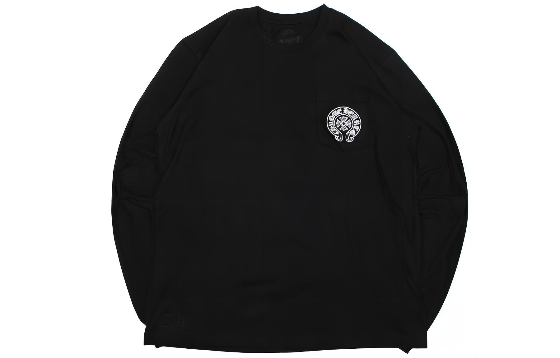 Chrome Hearts Beijing Horseshoe Cross Floral Long Sleeve Tee Black Unisex. CH-058