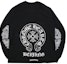 Lookbook Chrome Hearts Beijing Horseshoe Cruz Floral Camiseta Manga Larga Negra Unisex. CH-058
