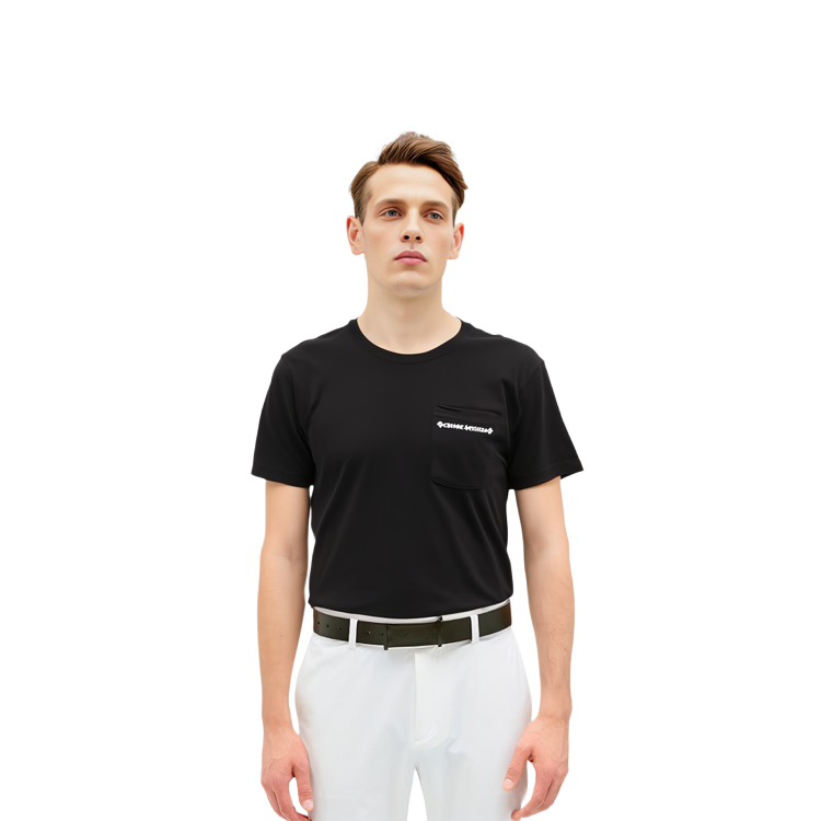 Chrome Hearts Black Cross Print Crewneck T-shirt for Men CH-177 圖 6