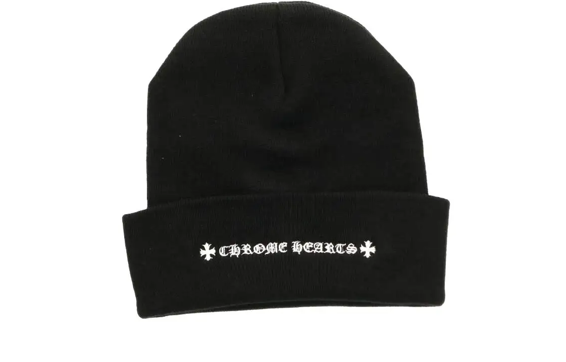 Lookbook Gorro Unisex Chrome Hearts Negro Bordado Labios Rojos. CH-CAP-2023022