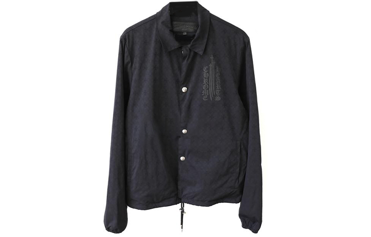 Chrome Hearts Black Floral Embroidered Casual Jacket CH-112