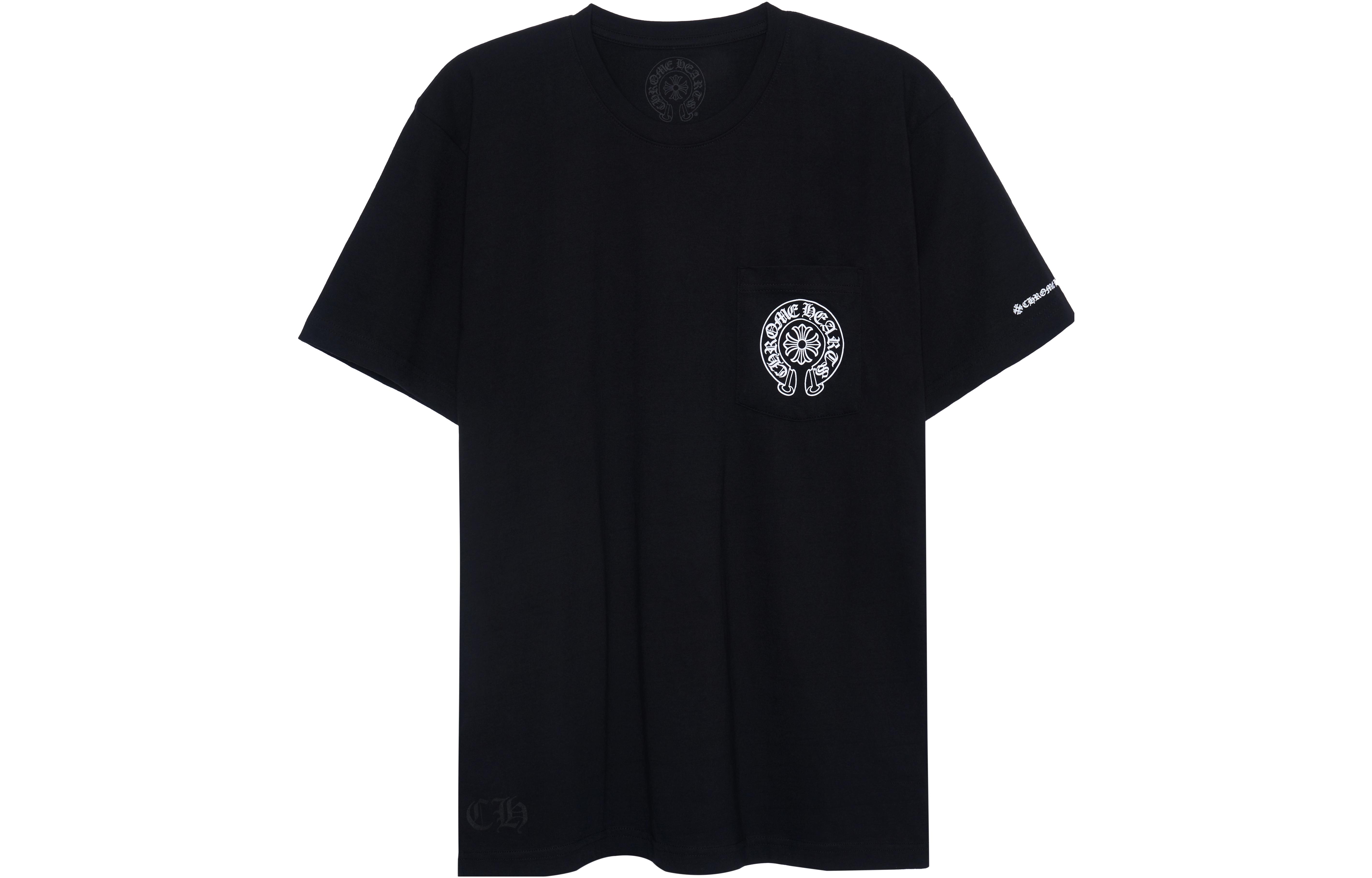Chrome Hearts Black Horseshoe Graphic Unisex T-Shirt CH-042