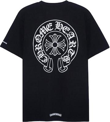 Chrome Hearts Black Horseshoe Graphic Unisex T-Shirt CH-042 Lookbook Chrome Hearts Black Horseshoe Graphic Unisex T-Shirt CH-042