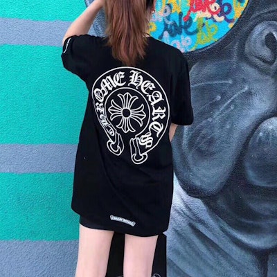 Chrome Hearts Black Horseshoe Graphic Unisex T-Shirt CH-042 Shop Chrome Hearts Black Horseshoe Graphic Unisex T-Shirt CH-042