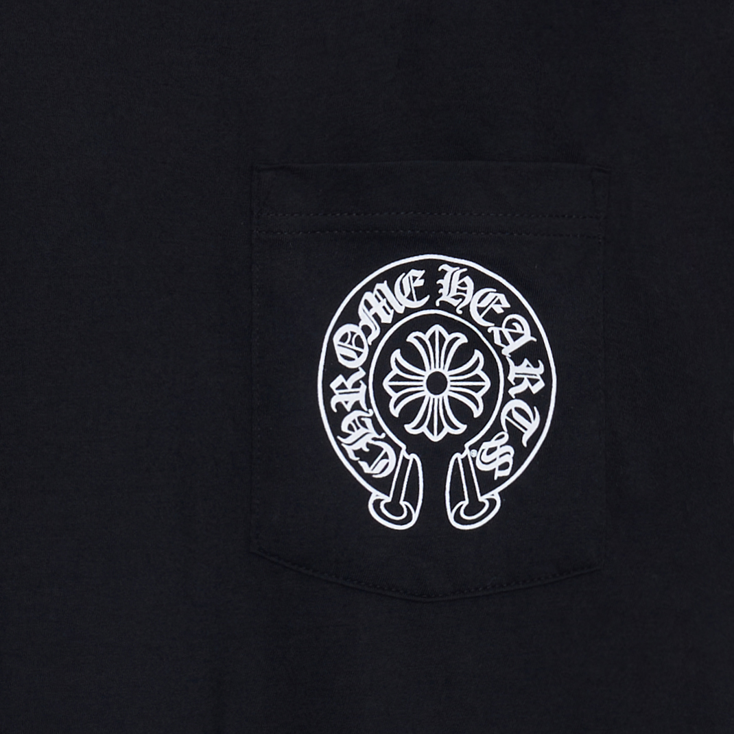 Details for Chrome Hearts Black Horseshoe Graphic Unisex T-Shirt CH-042