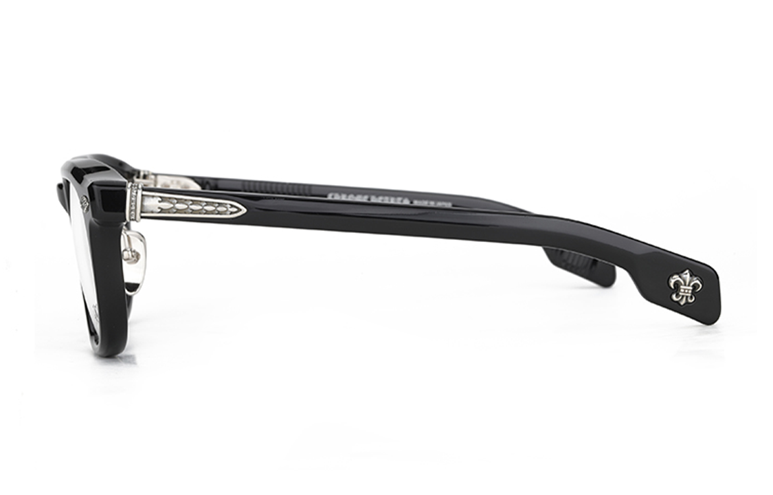 Lookbook Gafas Ópticas Irregulares Chrome Hearts Negras Plata 925 Unisex Estilo Parejas. CHIRPCHIRP-A