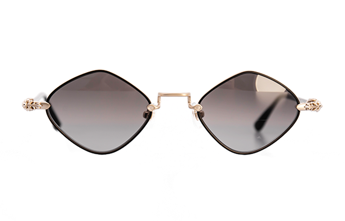 Chrome Hearts Black Irregular Sunglasses Unisex with Logo Temples. DIAMONDDOGMBKMGPBK 圖 2