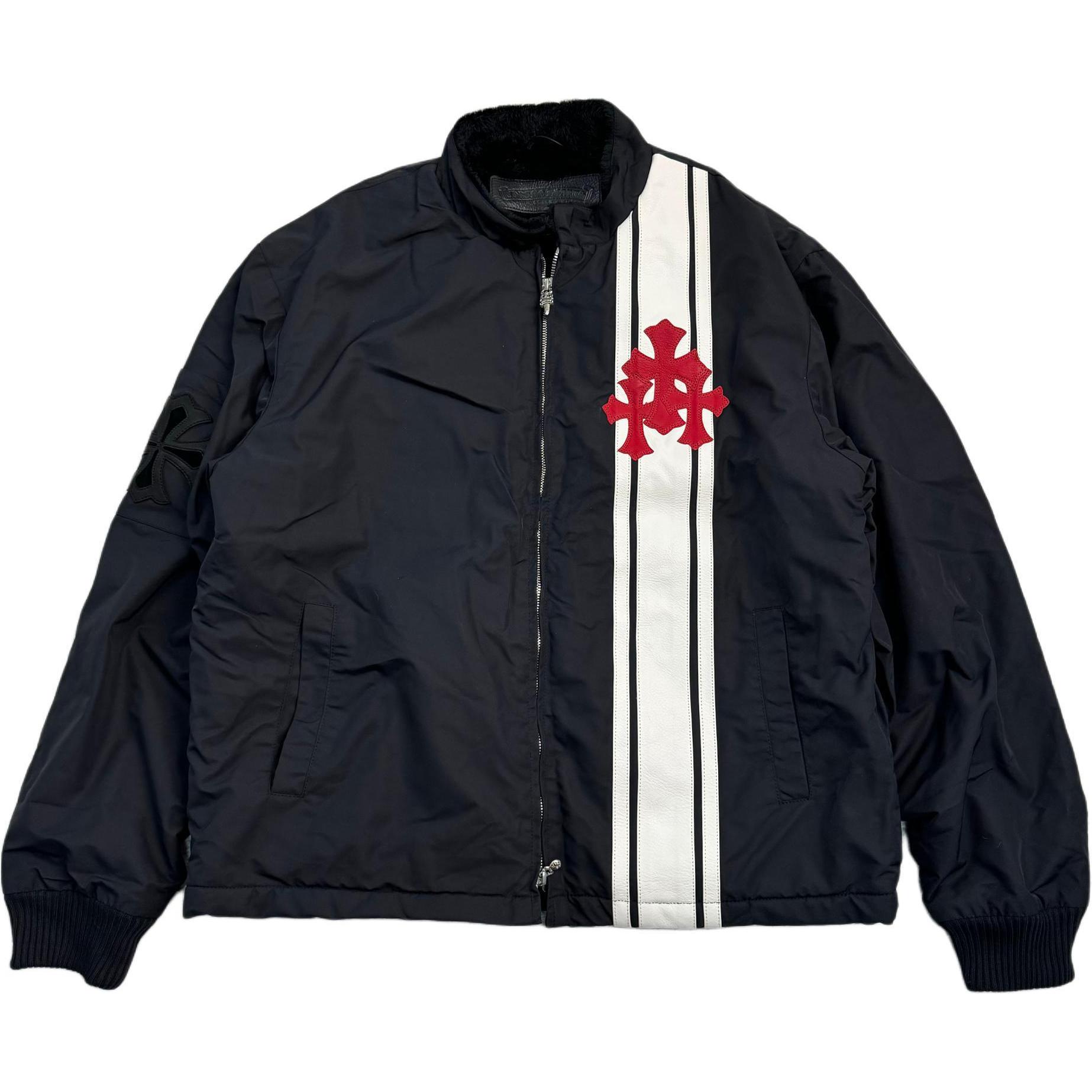 Chrome Hearts Black Logo Print Zip-Up Loose Fit Jacket Long Sleeve CH-2024-1000