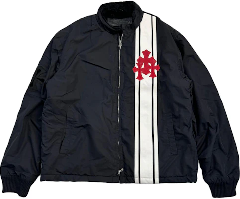 Chrome Hearts Black Logo Print Zip-Up Loose Fit Jacket Long Sleeve CH-2024-1000 Buy Chrome Hearts Black Logo Print Zip-Up Loose Fit Jacket Long Sleeve CH-2024-1000