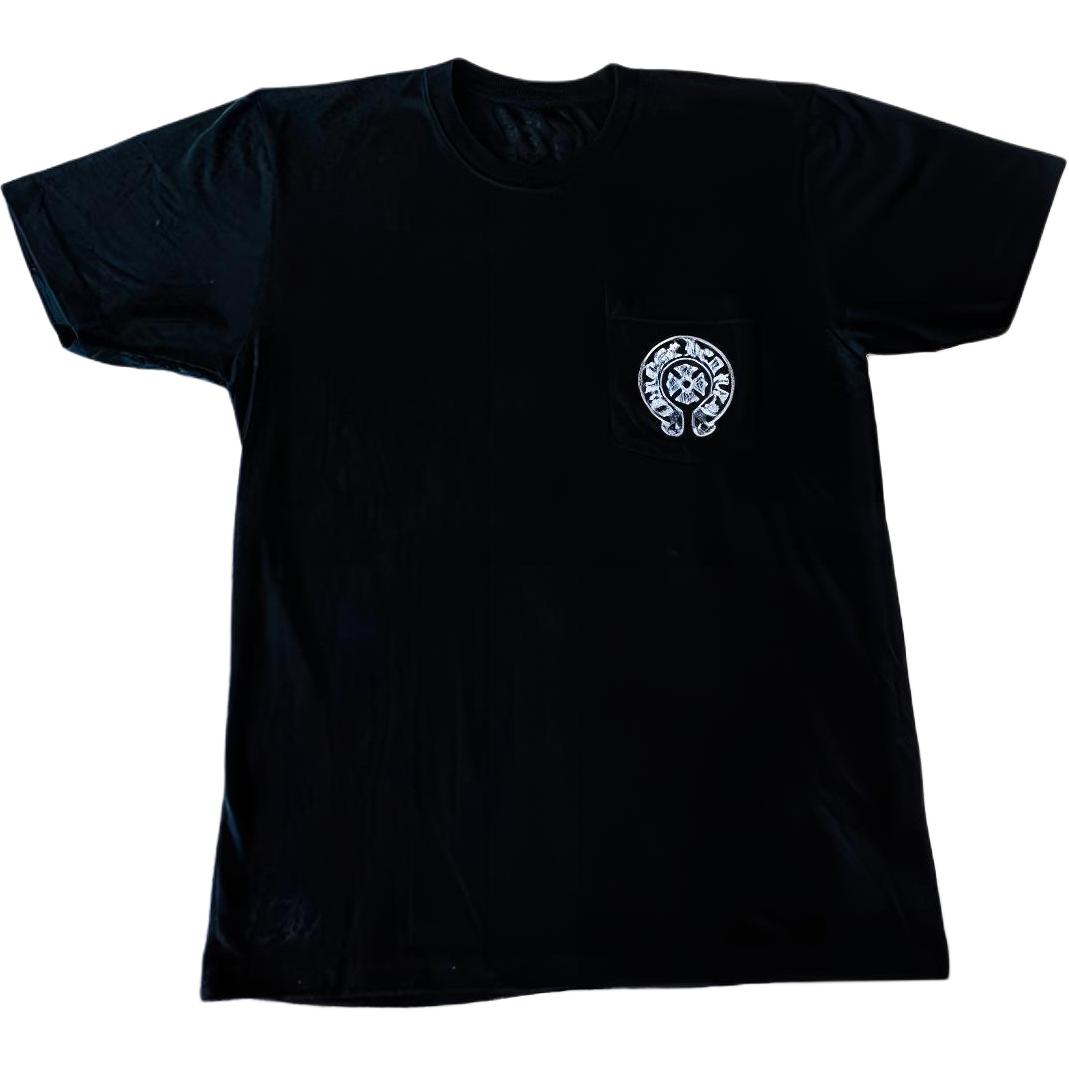 Chrome Hearts Black Miami Exclusive Horseshoe Print Unisex T-Shirt CH-122