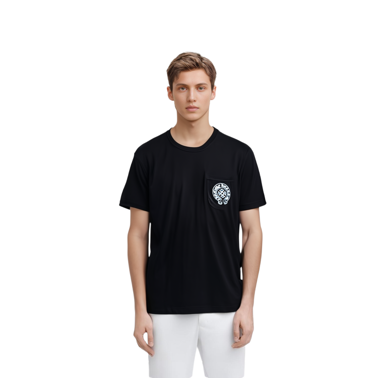 Shop Chrome Hearts Black Miami Exclusive Horseshoe Print Unisex T-Shirt CH-122