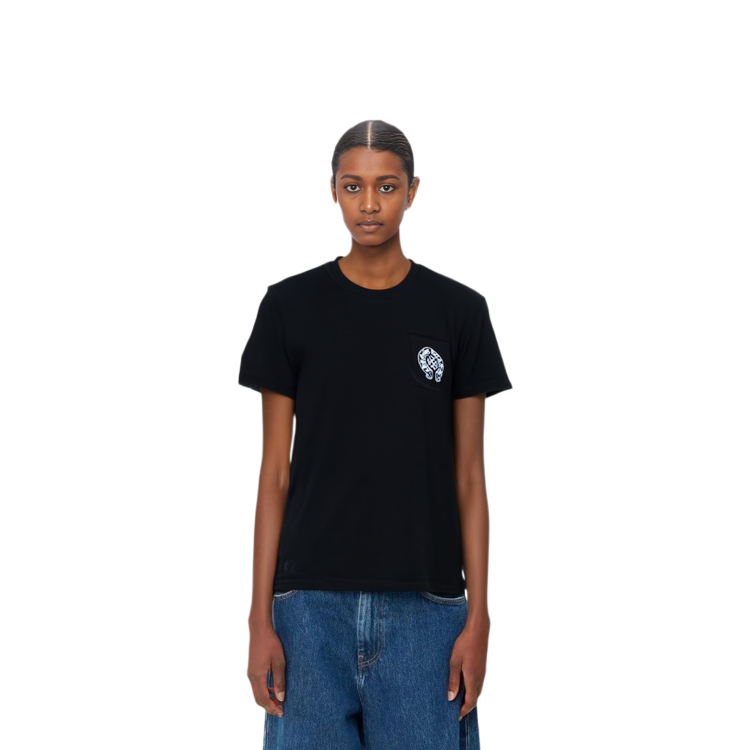 Purchase Chrome Hearts Black Miami Exclusive Horseshoe Print Unisex T-Shirt CH-122